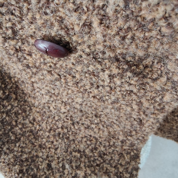 John Branigan Women's Double breasted Wool Brown Sweater Coat - Picture 3 of 6